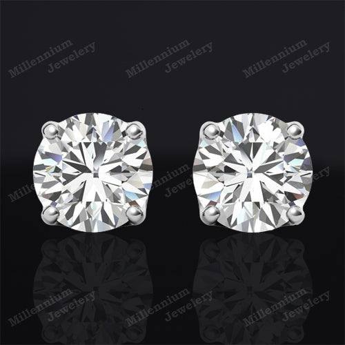 1 Carat factory Moissanite Diamond Stud Earrings