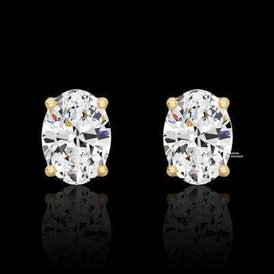Oval Cut VVS Moissanite Diamond Earrings For Women