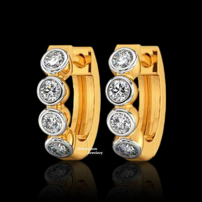 0.70ct VVS Hoop Earring For Women