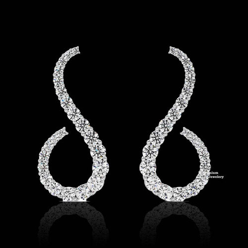 Stylish Moissanite Stud  Earrings For Women