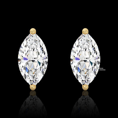 Marquise Cut 1.10ct Moissanite Stud Earrings For Women