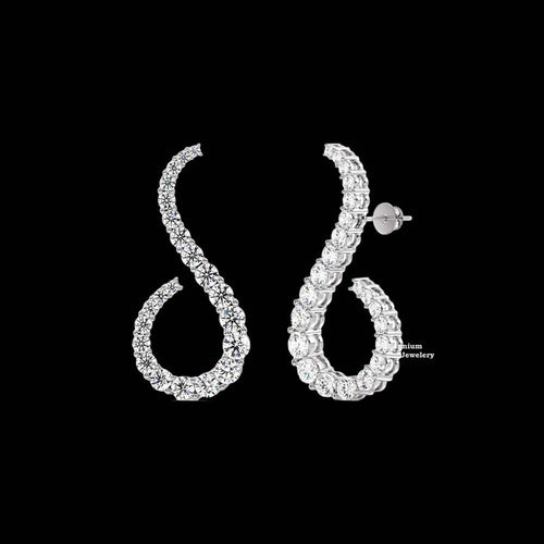Stylish Moissanite Stud  Earrings For Women