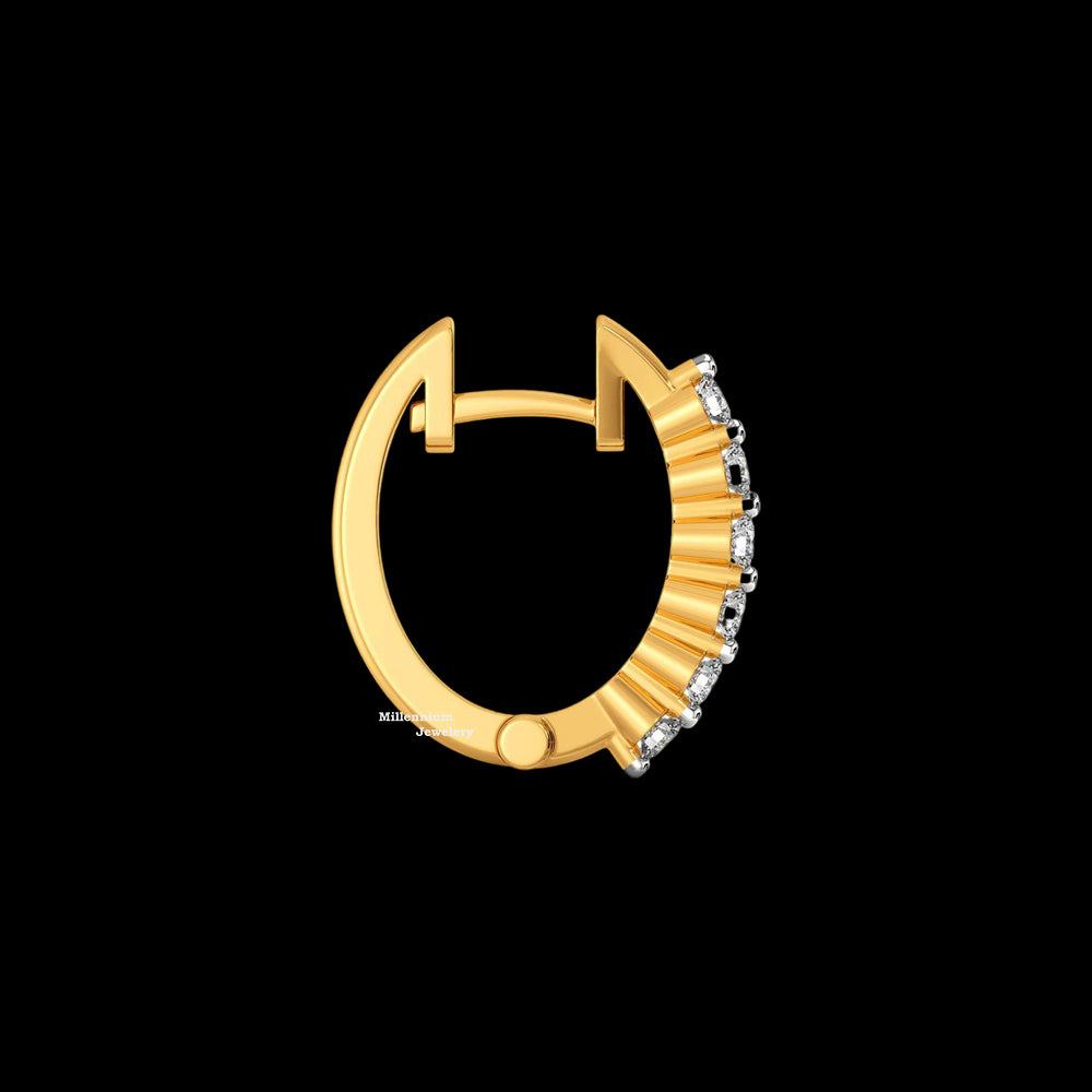 0.30ct Round Cut Moissanite Hoop Earrings