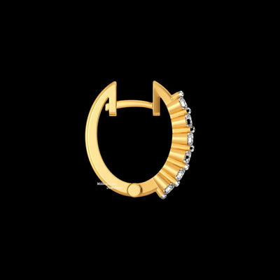 0.30ct Round Cut Moissanite Hoop Earrings