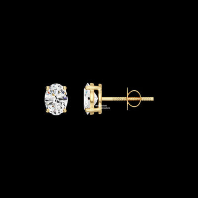 Oval Cut VVS Moissanite Diamond Earrings For Women