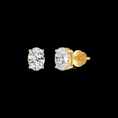 Oval Cut VVS Moissanite Diamond Earrings For Women
