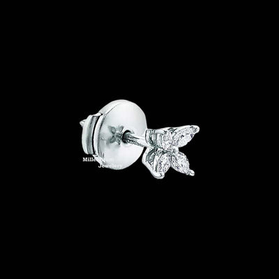 Moissanite Round Diamond Stud Earrings VVS For Women