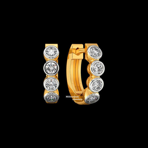 0.70ct VVS Moissanite Hoop Earring For Women