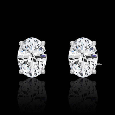 Oval Cut VVS Moissanite Diamond Earrings For Women