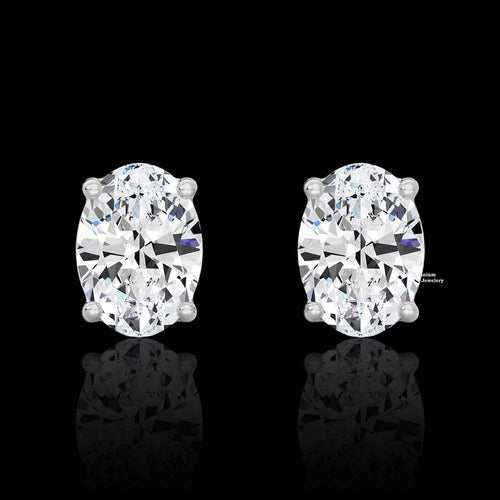 Oval Cut VVS Moissanite Earrings For Women