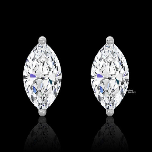 Marquise Cut 1.10ct Moissanite Stud Earrings For Women