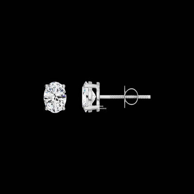 Oval Cut VVS Moissanite Diamond Earrings For Women