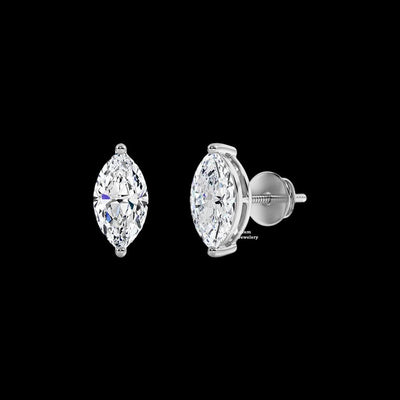 Marquise Cut 1.10ct Moissanite Stud Earrings For Women