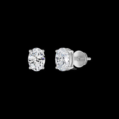 Oval Cut VVS Moissanite Diamond Earrings For Women