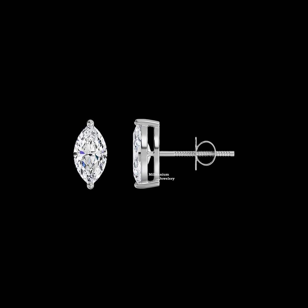 Marquise Cut 1.10ct Moissanite Stud Earrings For Women