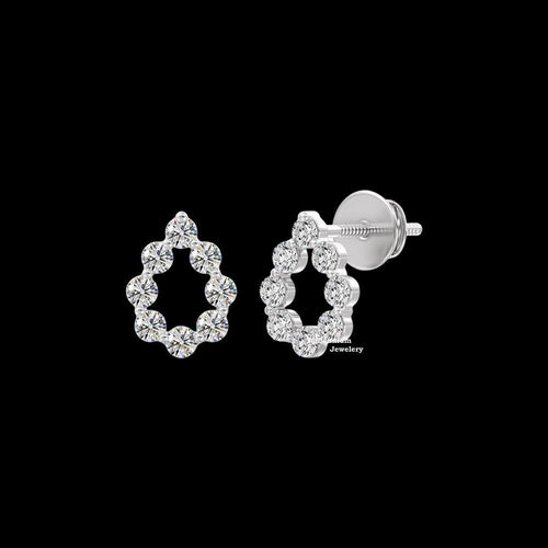 0.20ct Round Diamond Moissanite Stud Earrings For Women