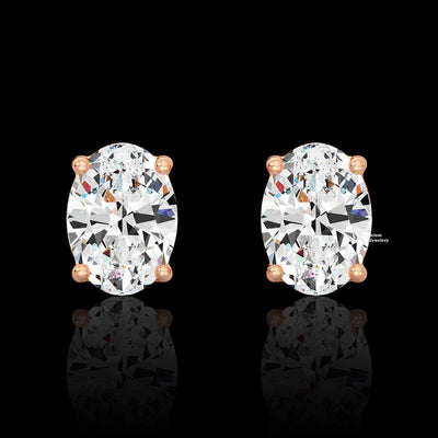 Oval Cut VVS Moissanite Diamond Earrings For Women