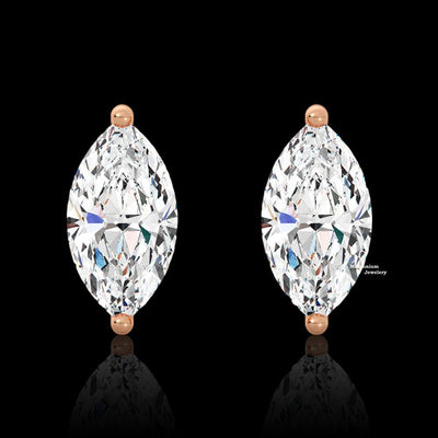 Marquise Cut 1.10ct Moissanite Stud Earrings For Women