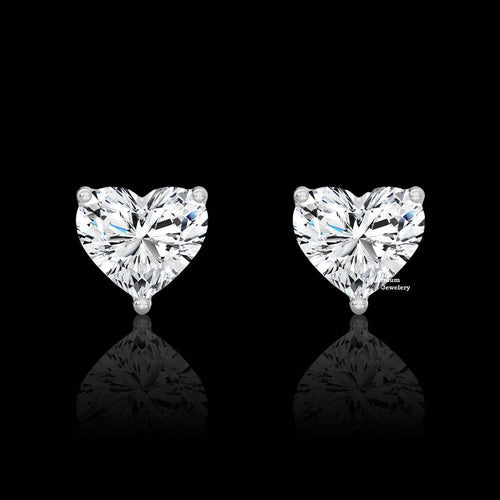1.20ct Heart Cut Moissanite Diamond Earrings For Women