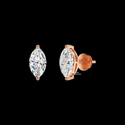 Marquise Cut 1.10ct Moissanite Stud Earrings For Women