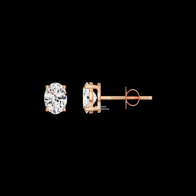 Oval Cut VVS Moissanite Diamond Earrings For Women