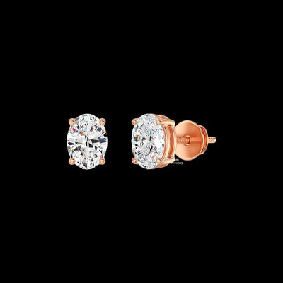 Oval Cut VVS Moissanite Diamond Earrings For Women