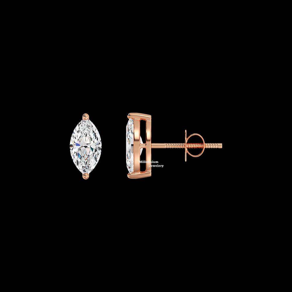 Marquise Cut 1.10ct Moissanite Stud Earrings For Women
