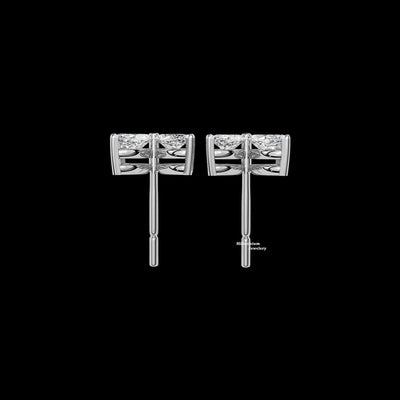 0.65ct Dainty Flower Marquise Cut Moissanite Stud Earrings