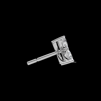 0.65ct Dainty Flower Marquise Cut Moissanite Stud Earrings