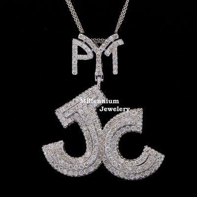 Custom Pyt Jc Moissanite Round Diamond Iced Out Hip Hop Pendant First