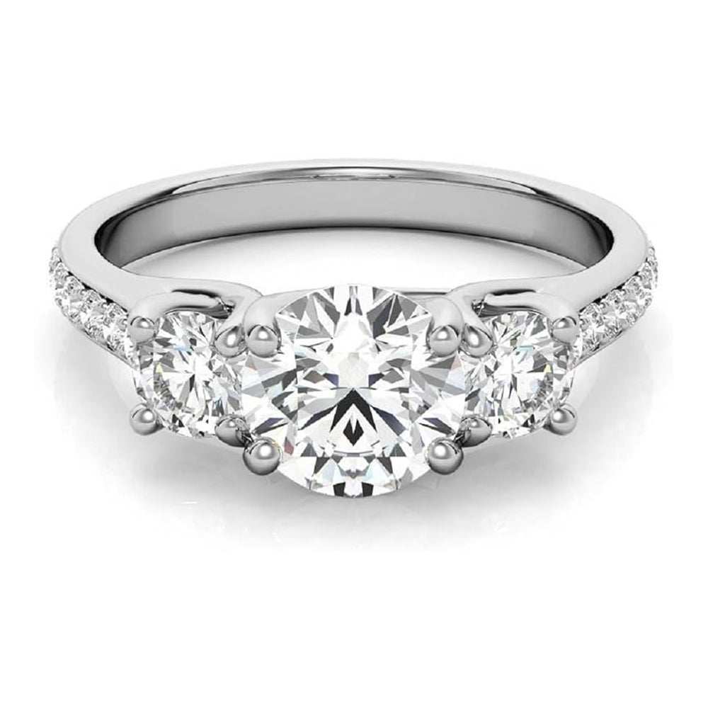 Beautiful 3 Stone Moissanite Engagement Ring For Women Second