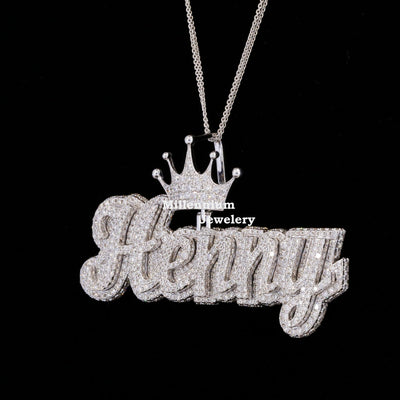 Custom Henny Moissanite Diamond Iced Out Hip Hop Pendant With Crown First