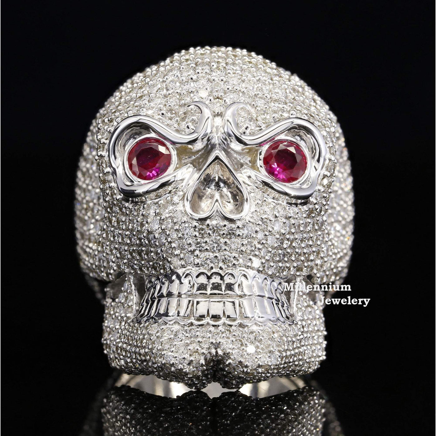 Human Skull Round Moissanite Diamond Hip Hop Ring First