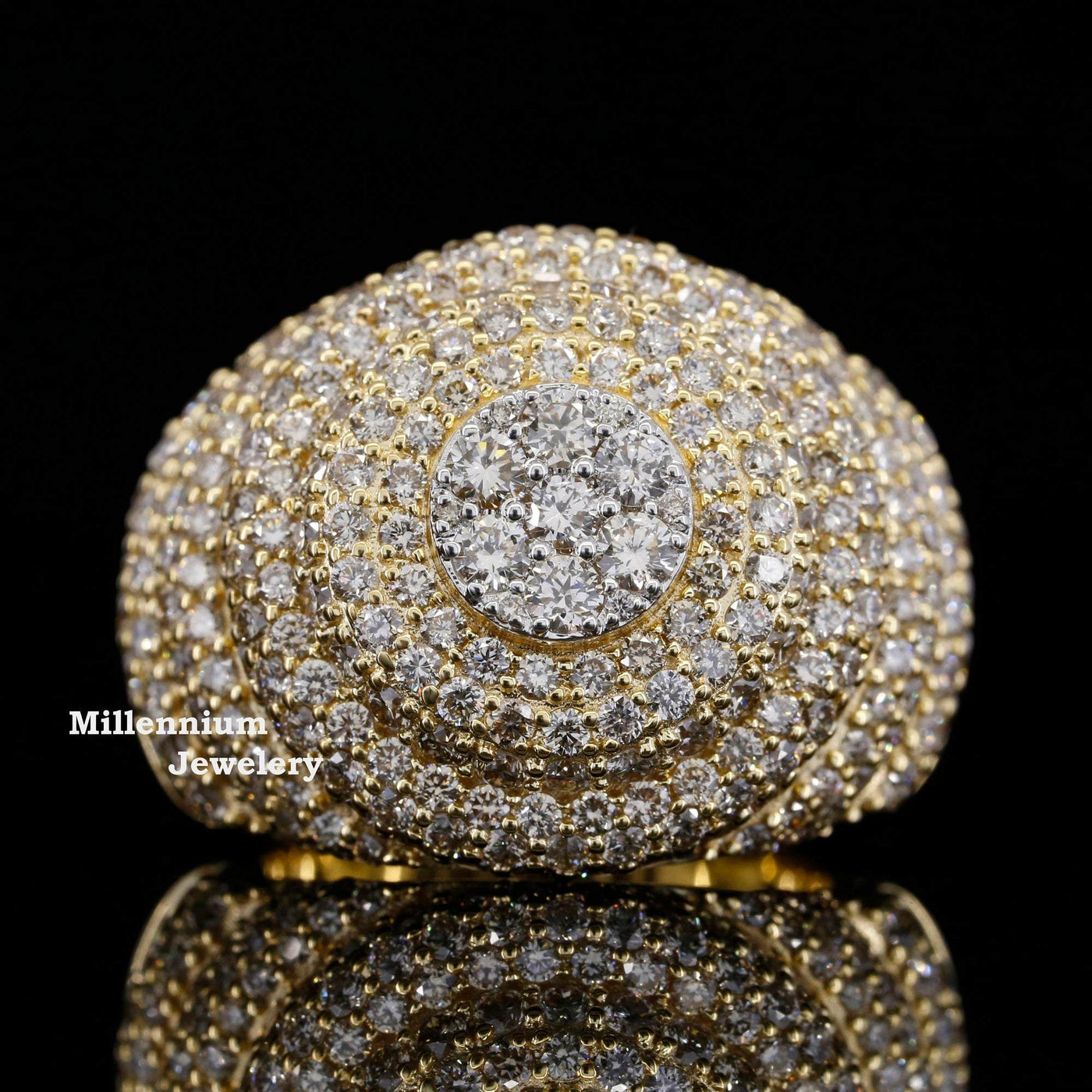 Stylish Amazing Round Moissanite Diamond Hip Hop Ring First