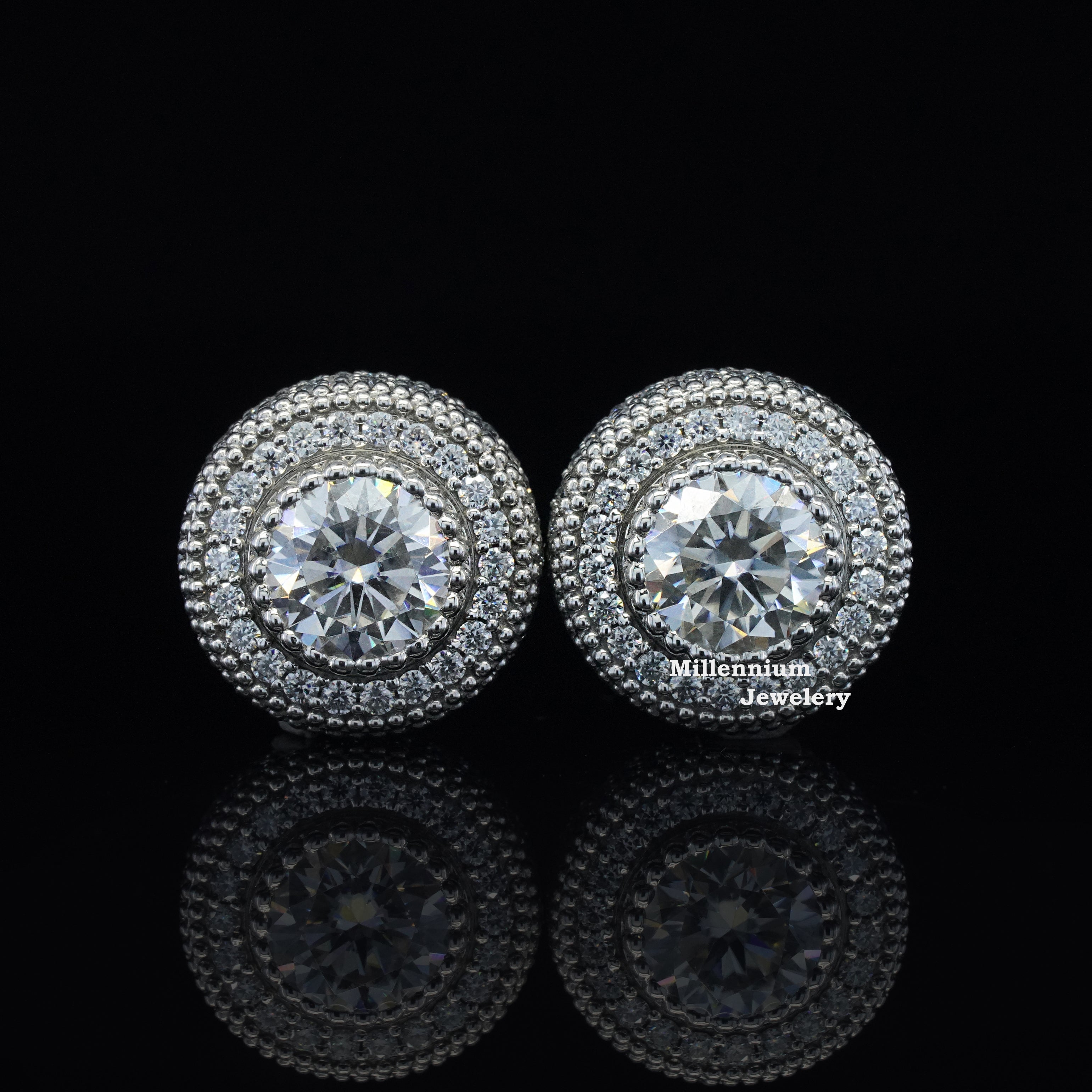 【HYERES LOR】24FW★ Essence SL Twinkle Moissanite Earrings Moissanite Earrings | Stud and Hoop Earrings - Millennium