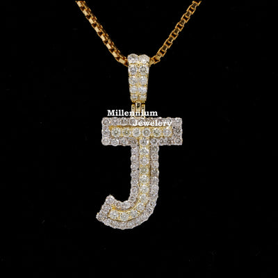 Custom J Moissanite Round Diamond Fully Iced Out In Hip Hop Pendant First