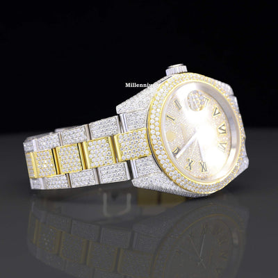 Formal Stylish Full Body Moissanite Diamond Iced Out Watch With Diamond Body