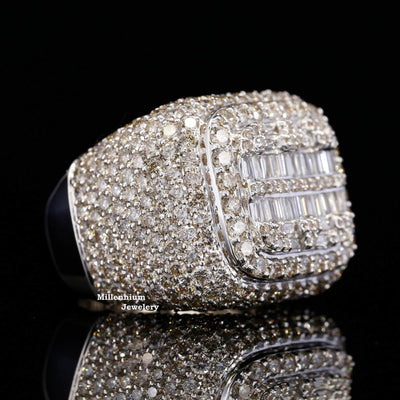 Full Iced Moissanite Diamond Iced Hip Hop Ring. Six