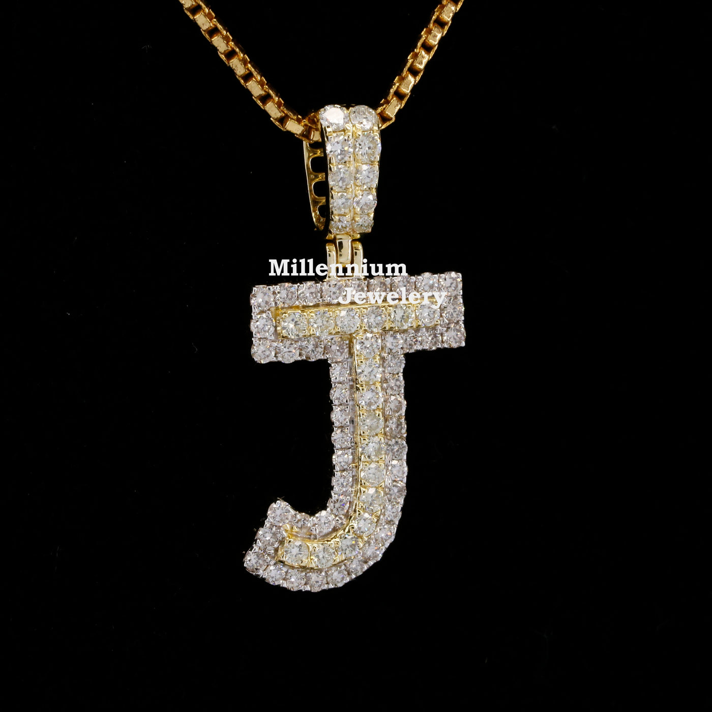 Custom J Moissanite Round Diamond Fully Iced Out In Hip Hop Pendant Third