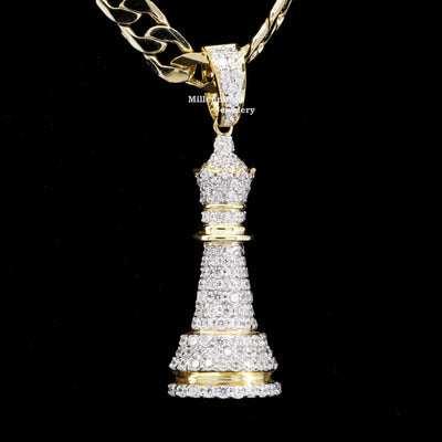 Chess Queen Shape Iced Out Hip Hop Moissanite Pendant Second