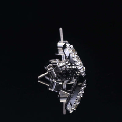 Cushion Shape Round Cut Moissanite Diamond Hip Hop Style Earring Second