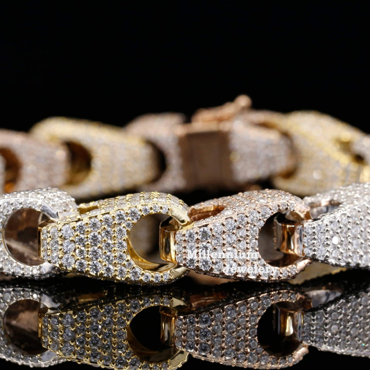 Unique Design Moissanite Diamond Hip Hop Style Bracelets Sixth