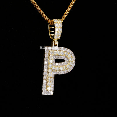 Custom P Phenomenal Moissanite Round Shape Diamond Hip Hop Pendant Forth