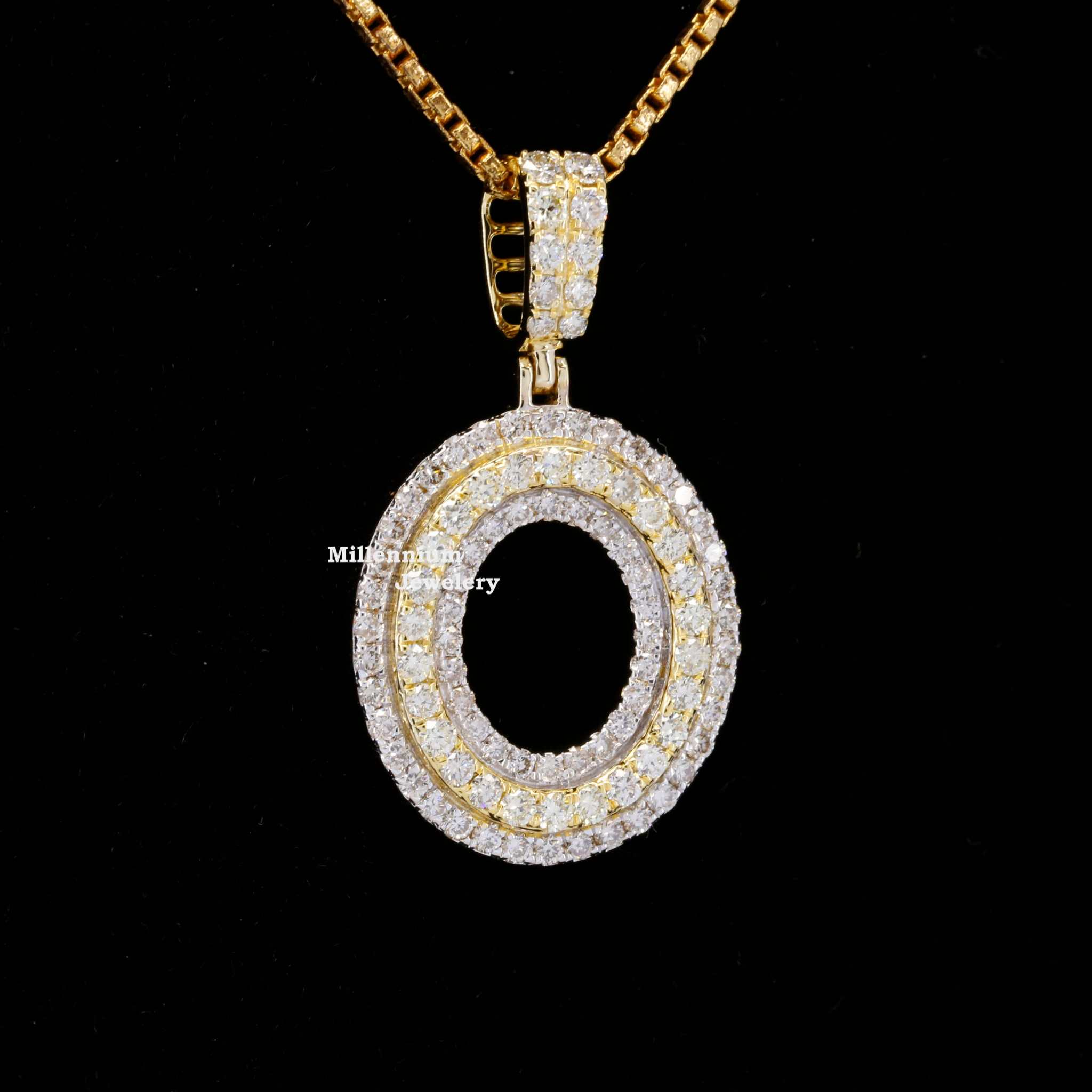 Custom O Impressive Moissanite Round Shape Diamond Hip Hop Pendant Second