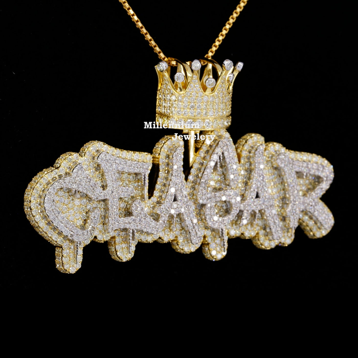 Custom Ceasar Name Moissanite Diamond Totally Stylish Hip Hop Pendant Forth