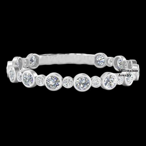 Round Shape Stackable Ring Moissanite Diamond