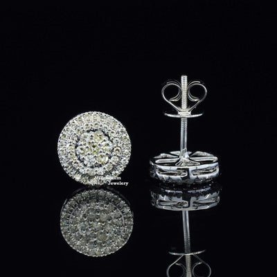 Elegant Flower Moissanite Diamond Hip Hop Style Earring Sixth