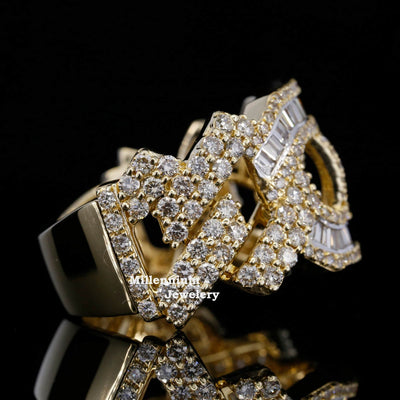 Fabulous Moissanite Round Cut Diamond Hip Hop Ring Second