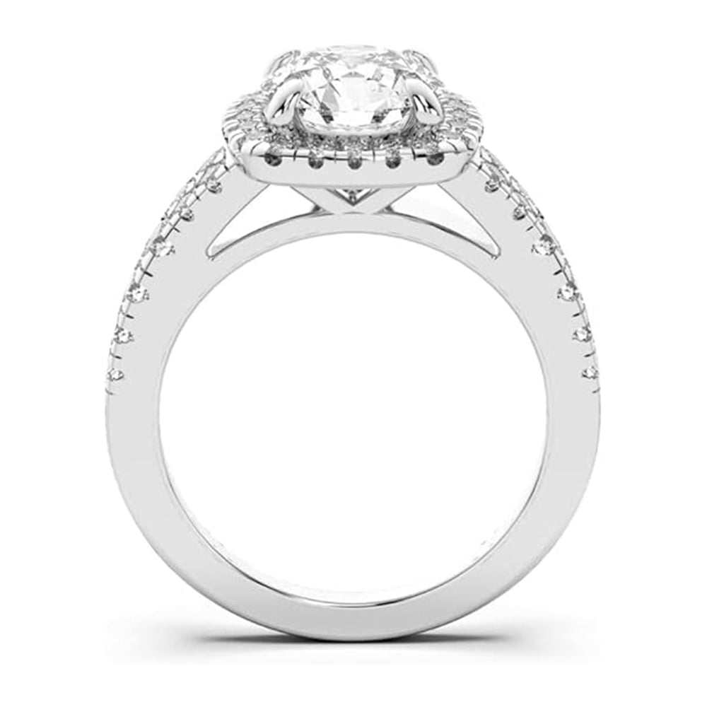 Moissanite Halo Style Ring For Women 2 CTW