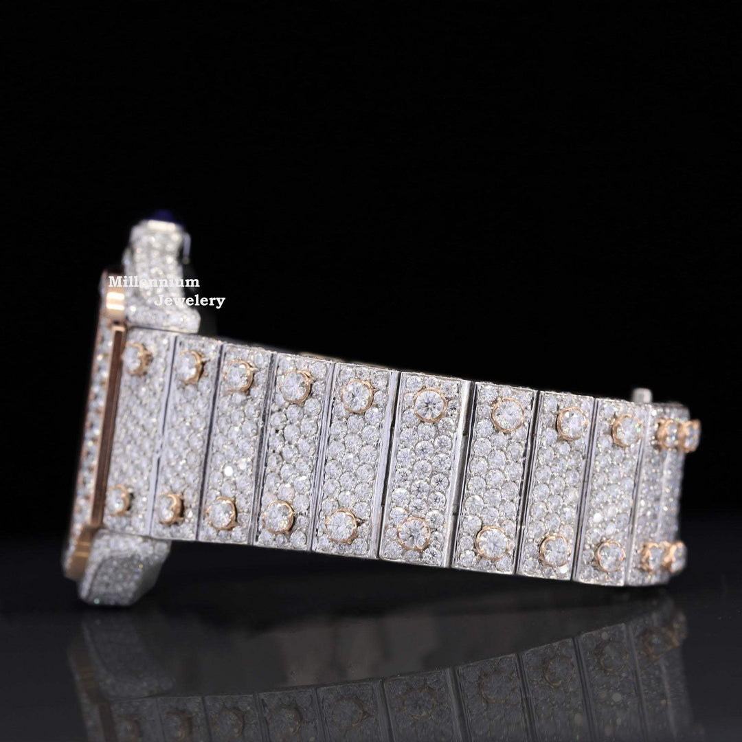 Iced Out Moissanite Watch Hip Hop Automatic Watch For Men